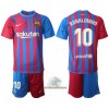 Officiële Voetbalshirt + Korte Broek FC Barcelona Ronaldinho 10 Thuis 2021-22 - Kids